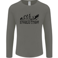 Evolution of a Scuba Diver Diving Funny Mens Long Sleeve T-Shirt White