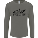 Evolution of a Scuba Diver Diving Funny Mens Long Sleeve T-Shirt White