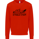 Evolution of a Scuba Diver Diving Funny Mens Sweatshirt Jumper Bright Red