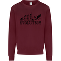 Evolution of a Scuba Diver Diving Funny Mens Sweatshirt Jumper Maroon
