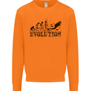 Evolution of a Scuba Diver Diving Funny Mens Sweatshirt Jumper Orange