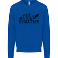 Evolution of a Scuba Diver Diving Funny Mens Sweatshirt Jumper Royal Blue