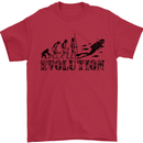 Evolution of a Scuba Diver Diving Funny Mens T-Shirt Cotton Gildan Red