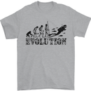 Evolution of a Scuba Diver Diving Funny Mens T-Shirt Cotton Gildan Sports Grey