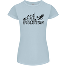 Evolution of a Scuba Diver Diving Funny Womens Petite Cut T-Shirt Light Blue