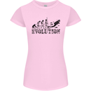 Evolution of a Scuba Diver Diving Funny Womens Petite Cut T-Shirt Light Pink