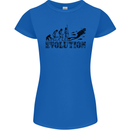 Evolution of a Scuba Diver Diving Funny Womens Petite Cut T-Shirt Royal Blue