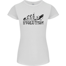 Evolution of a Scuba Diver Diving Funny Womens Petite Cut T-Shirt White
