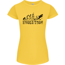 Evolution of a Scuba Diver Diving Funny Womens Petite Cut T-Shirt Yellow