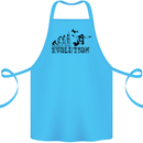 Evolution of a Skydiver Funny Skydiving Cotton Apron 100% Organic Turquoise
