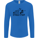 Evolution of a Skydiver Funny Skydiving Mens Long Sleeve T-Shirt Royal Blue