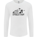 Evolution of a Skydiver Funny Skydiving Mens Long Sleeve T-Shirt White