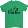Evolution of a Skydiver Funny Skydiving Mens T-Shirt Cotton Gildan Irish Green