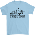 Evolution of a Skydiver Funny Skydiving Mens T-Shirt Cotton Gildan Light Blue