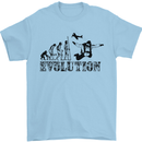 Evolution of a Skydiver Funny Skydiving Mens T-Shirt Cotton Gildan Light Blue