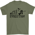 Evolution of a Skydiver Funny Skydiving Mens T-Shirt Cotton Gildan Military Green