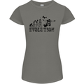 Evolution of a Skydiver Funny Skydiving Womens Petite Cut T-Shirt Charcoal