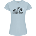 Evolution of a Skydiver Funny Skydiving Womens Petite Cut T-Shirt Light Blue