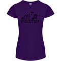 Evolution of a Skydiver Funny Skydiving Womens Petite Cut T-Shirt Purple