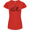Evolution of a Skydiver Funny Skydiving Womens Petite Cut T-Shirt Red