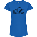 Evolution of a Skydiver Funny Skydiving Womens Petite Cut T-Shirt Royal Blue
