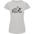 Evolution of a Skydiver Funny Skydiving Womens Petite Cut T-Shirt Sports Grey