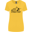 Evolution of a Skydiver Funny Skydiving Womens Wider Cut T-Shirt Yellow