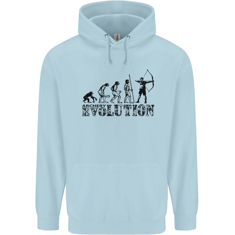 Evolution of an Archer Funny Archery Archer Childrens Kids Hoodie Light Blue