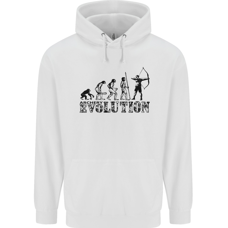 Evolution of an Archer Funny Archery Archer Childrens Kids Hoodie White