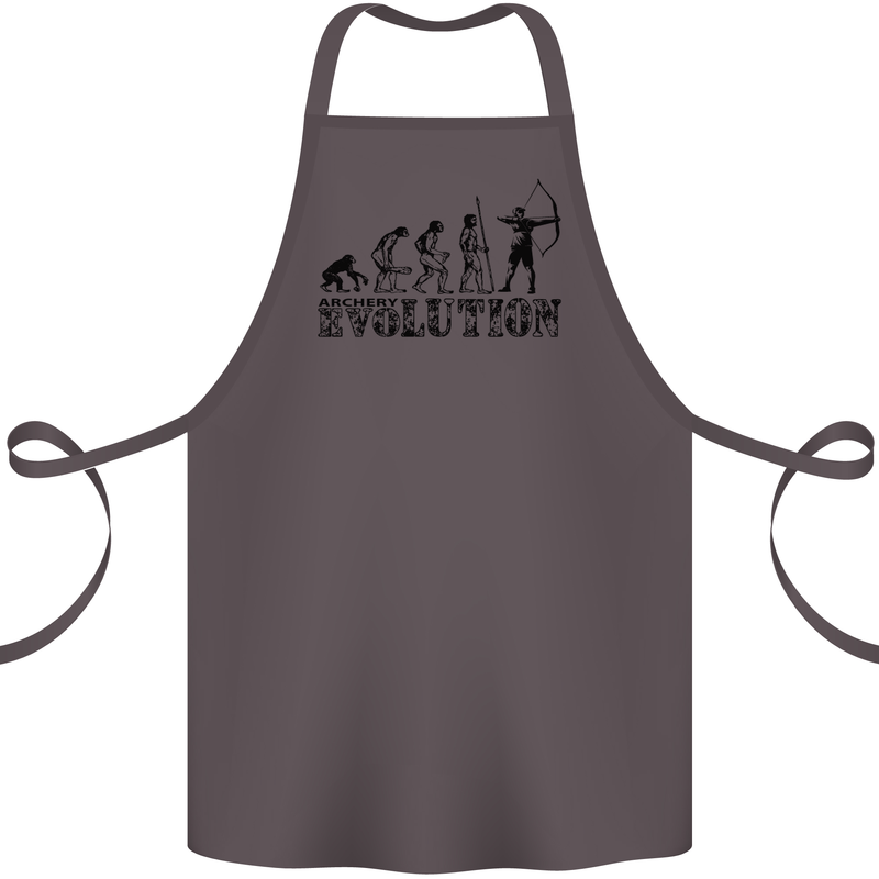 Evolution of an Archer Funny Archery Archer Cotton Apron 100% Organic Dark Grey