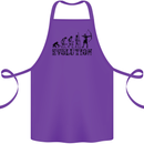 Evolution of an Archer Funny Archery Archer Cotton Apron 100% Organic Purple