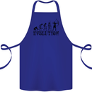 Evolution of an Archer Funny Archery Archer Cotton Apron 100% Organic Royal Blue