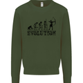 Evolution of an Archer Funny Archery Archer Kids Sweatshirt Jumper Forest Green