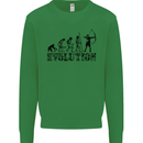 Evolution of an Archer Funny Archery Archer Kids Sweatshirt Jumper Irish Green