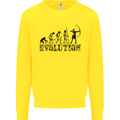 Evolution of an Archer Funny Archery Archer Kids Sweatshirt Jumper Yellow