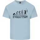 Evolution of an Archer Funny Archery Archer Kids T-Shirt Childrens Light Blue