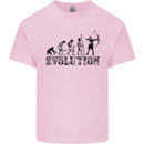 Evolution of an Archer Funny Archery Archer Kids T-Shirt Childrens Light Pink