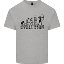 Evolution of an Archer Funny Archery Archer Kids T-Shirt Childrens Sports Grey