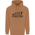 Evolution of an Archer Funny Archery Archer Mens 80% Cotton Hoodie Caramel Latte