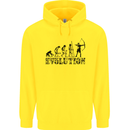 Evolution of an Archer Funny Archery Archer Mens 80% Cotton Hoodie Yellow