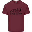 Evolution of an Archer Funny Archery Archer Mens Cotton T-Shirt Tee Top Maroon