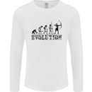 Evolution of an Archer Funny Archery Archer Mens Long Sleeve T-Shirt White