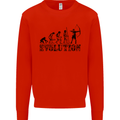 Evolution of an Archer Funny Archery Archer Mens Sweatshirt Jumper Bright Red
