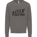 Evolution of an Archer Funny Archery Archer Mens Sweatshirt Jumper Charcoal