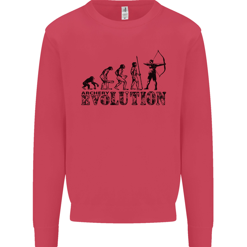 Evolution of an Archer Funny Archery Archer Mens Sweatshirt Jumper Heliconia