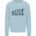 Evolution of an Archer Funny Archery Archer Mens Sweatshirt Jumper Light Blue