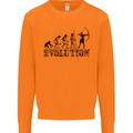 Evolution of an Archer Funny Archery Archer Mens Sweatshirt Jumper Orange