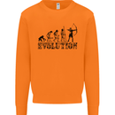 Evolution of an Archer Funny Archery Archer Mens Sweatshirt Jumper Orange