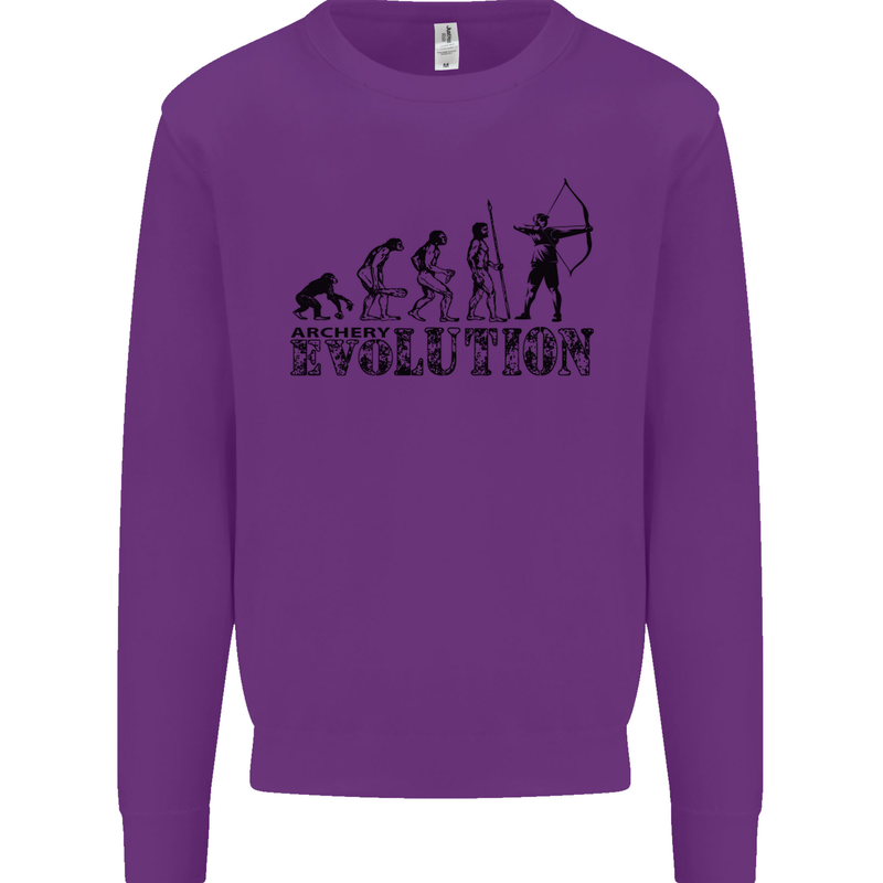 Evolution of an Archer Funny Archery Archer Mens Sweatshirt Jumper Purple