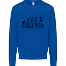 Evolution of an Archer Funny Archery Archer Mens Sweatshirt Jumper Royal Blue